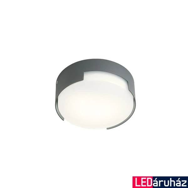 Kültéri Mennyezeti lámpa, szürke, 3000K melegfehér, beépített LED, 750 lm, Redo Skor 90003