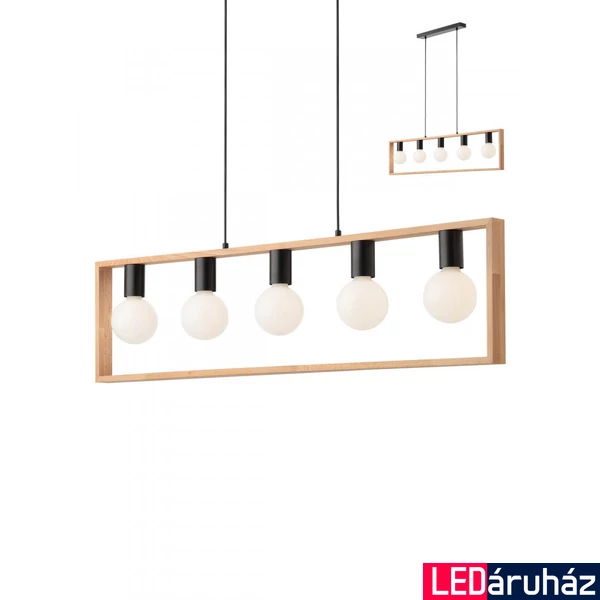 Több ágú függeszték, fekete, E27, Redo Smarterlight Timber 01-1666