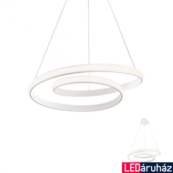 1 ágú függeszték, fehér, 4000K természetes fehér, beépített LED, 3498 lm, Redo Torsion 01-1888