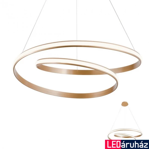 1 ágú függeszték, bronz, 4000K természetes fehér, beépített LED, 4672 lm, Redo Torsion 01-1891