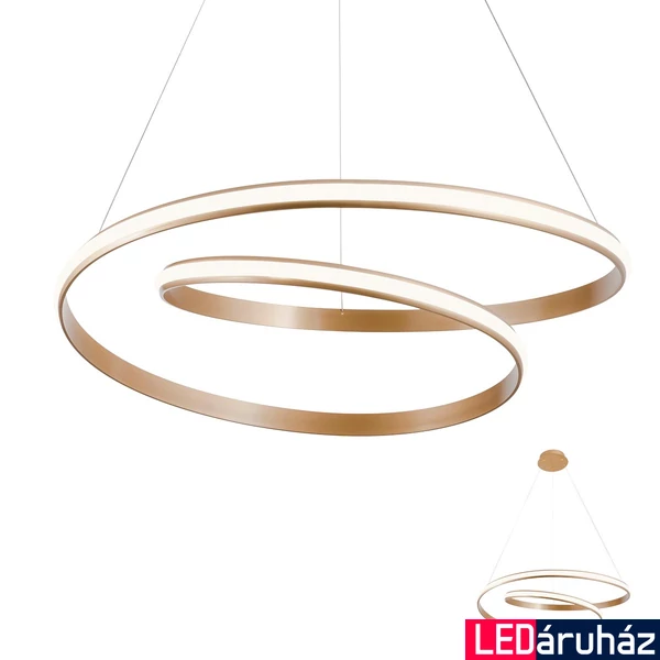 1 ágú függeszték, bronz, 3000K melegfehér, beépített LED, 4400 lm, Redo Torsion 01-1796