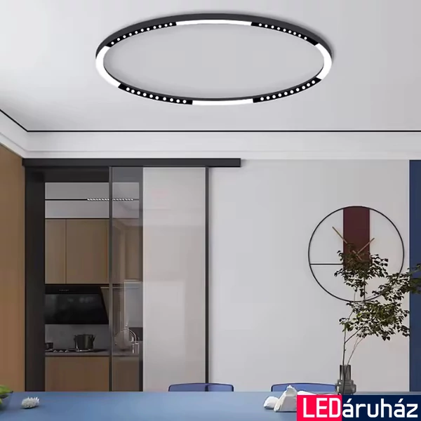 Ledium Magnetis MG20 S1 mágneses LED világítási sín, 60 cm gyűrű, 48V, 4 vezetékes,felületre szerelt/függesztett, fekete