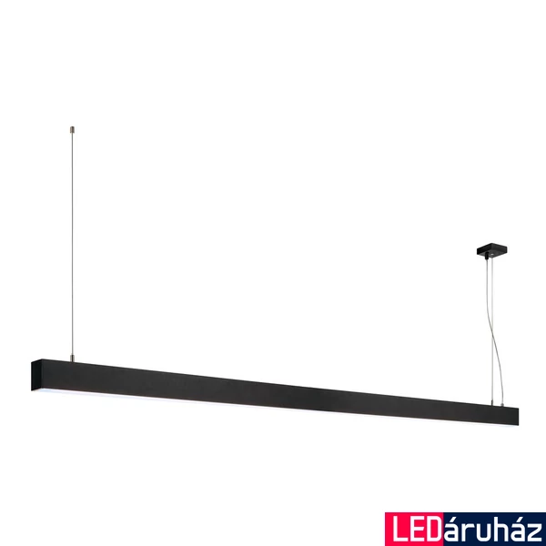 1 ágú függeszték, 2m, fekete, 4000K természetes fehér, 6600 lm, CRI 80, UGR 28, SLV Glenos 1001409