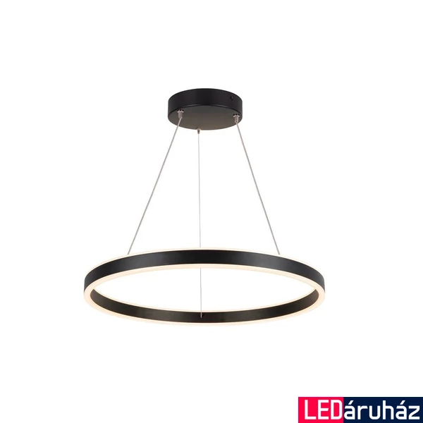1 ágú függeszték, 60cm átmérő, lefelé és felfelé világít, fekete, 2700K/3000K CCT kapcsolóval, 820 lm, CRI 90, 130°, SLV One 60 1004759