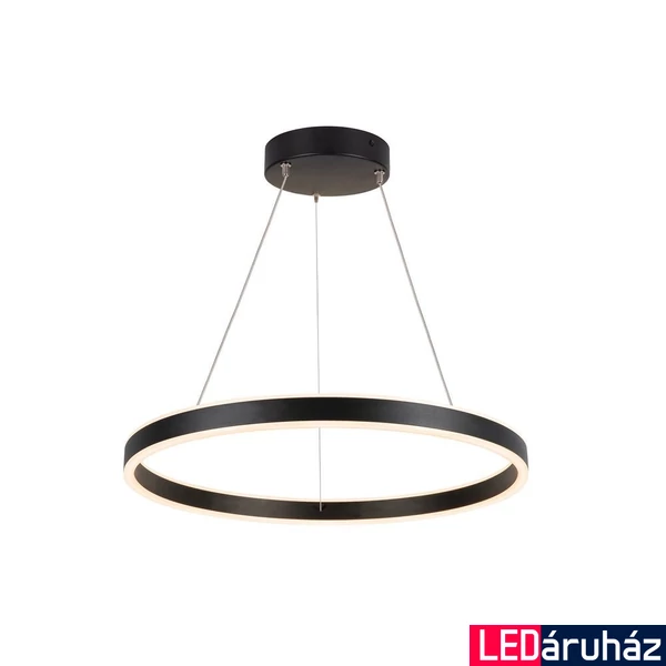 1 ágú függeszték, 60cm átmérő, lefelé és felfelé világít, fekete, 3000K/4000K CCT kapcsolóval, 800 lm, CRI 90, 130°, SLV One 60 1004761