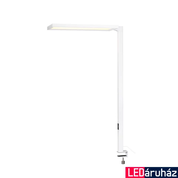 Asztali lámpa, asztalra rögzíthető, 4000K természetes fehér, 7600 lm, CRI 80, 80°, UGR 19, SLV Worklight 1005394