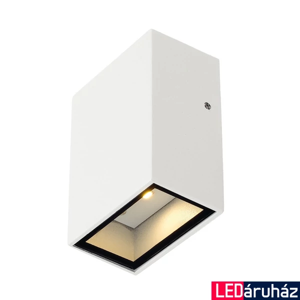 Kültéri Fali lámpa, fehér, 3000K melegfehér, 100 lm, CRI 80, 90°, SLV Quad 1 232461