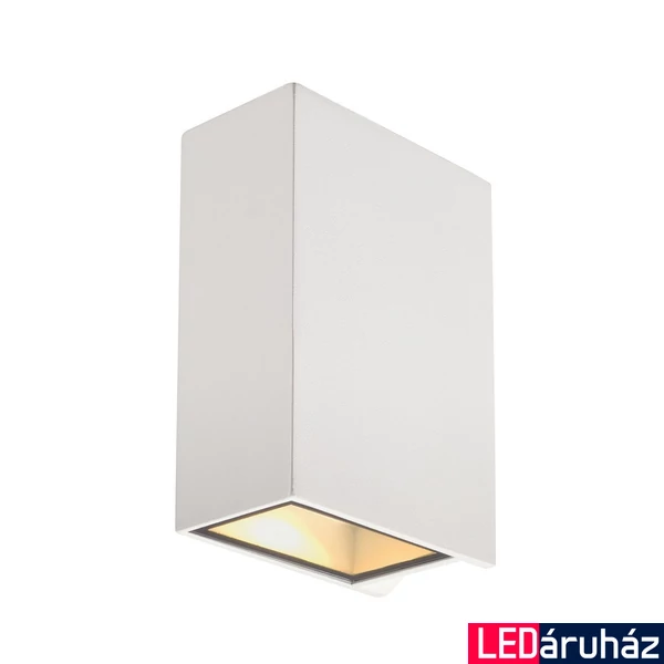 Kültéri Fali lámpa, fehér, 3000K melegfehér, 580 lm, CRI 80, 110°, SLV Quad 2 XL 232441