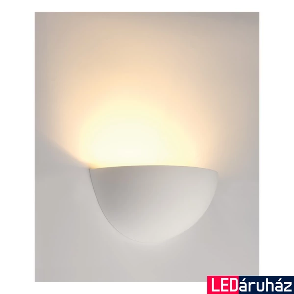 Fali lámpa, festhető gipszlámpa, fehér, E14, SLV Plastra 148013