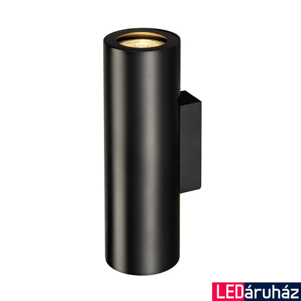 Fali lámpa, lefelé és felfelé világít, fekete, GU10, SLV Enola_B 151800