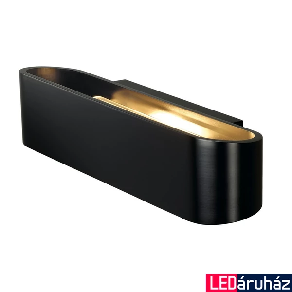 Fali lámpa, lefelé és felfelé világít, fekete, R7s 118mm, UGR 23, SLV Ossa 300 151410