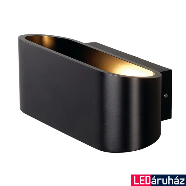 Fali lámpa, lefelé és felfelé világít, fekete, R7s 78mm, UGR 23, SLV Ossa 180 151450