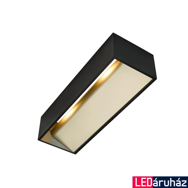 Fali lámpa, réz színű belső festéssel, fekete, 3000K melegfehér, 1100 lm, CRI 90, SLV Logs In L 1002842