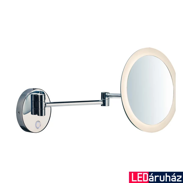 Fali lámpa, sminktükörrel, króm, 2700K/3000K/4000K CCT kapcsolóval, 45,4 lm, CRI 90, SLV Maganda 1004971