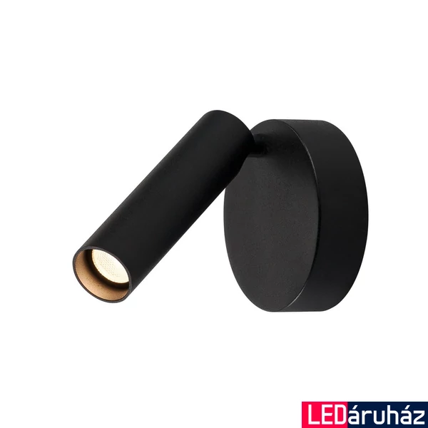 Fali/mennyezeti lámpa, fekete, 3000K melegfehér, 480 lm, CRI 90, 40°, SLV Karpo 152330