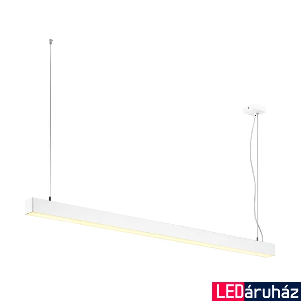 Függeszték, 150cm széles, fehér, 3000K melegfehér, 3700 lm, CRI 80, 120°, UGR 28, SLV Q-Line 1001310