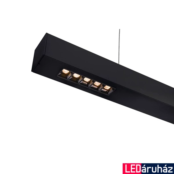 Függeszték, 1m széles, fekete, 3000K melegfehér, 2100 lm, CRI 90, 30°, UGR 10, SLV Q-Line 1000927
