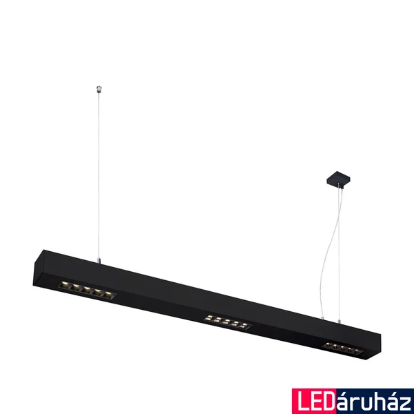 Függeszték, 1m széles, fekete, 4000K természetes fehér, 2300 lm, CRI 90, 30°, UGR 10, SLV Q-Line 1000933