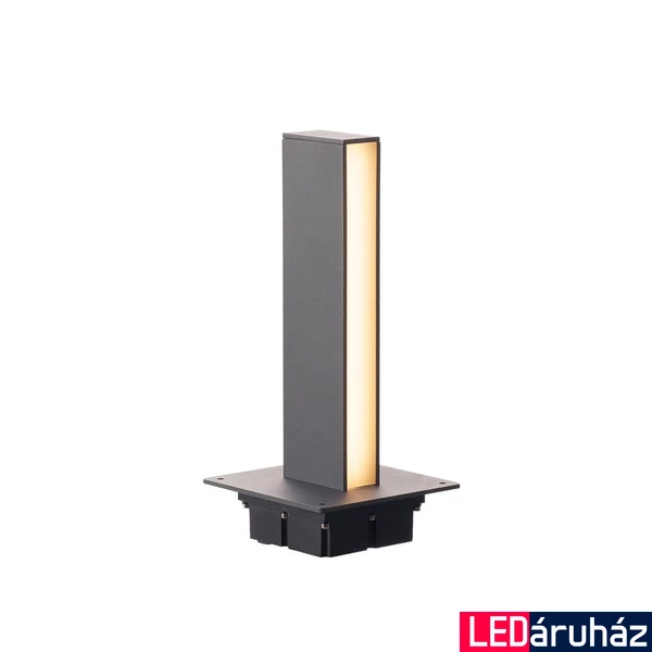Kültéri Állólámpa, 36cm magas, süllyesztett rögzítéssel, antracit, 3000K melegfehér, 350 lm, CRI 80, SLV H-Pol 232155