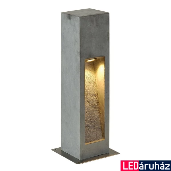 Kültéri Állólámpa, 50cm magas, szürke, 3000K melegfehér, 330 lm, CRI 80, SLV Arrock Stone 231370