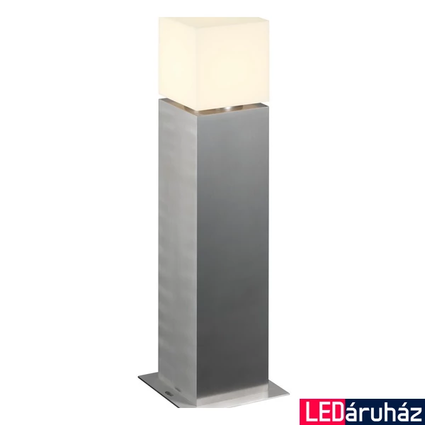 Kültéri Állólámpa, 60cm magas, rozsdamentes acél (inox), E27, SLV Square Pole 60 1000345