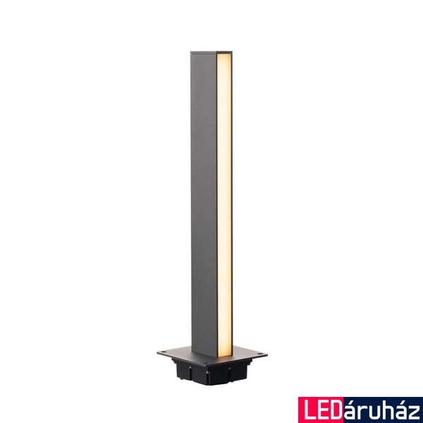 Kültéri Állólámpa, 66cm magas, süllyesztett rögzítéssel, antracit, 3000K melegfehér, 700 lm, CRI 80, SLV H-Pol 232165