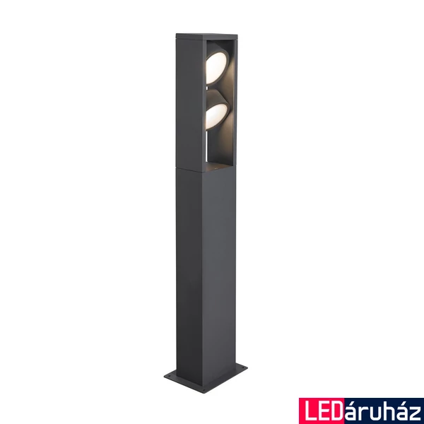 Kültéri Állólámpa, 75cm magas, dupla, antracit, 3000K/4000K CCT kapcsolóval, 2200 lm, CRI 80, 95°, SLV Eskina Frame 1004751