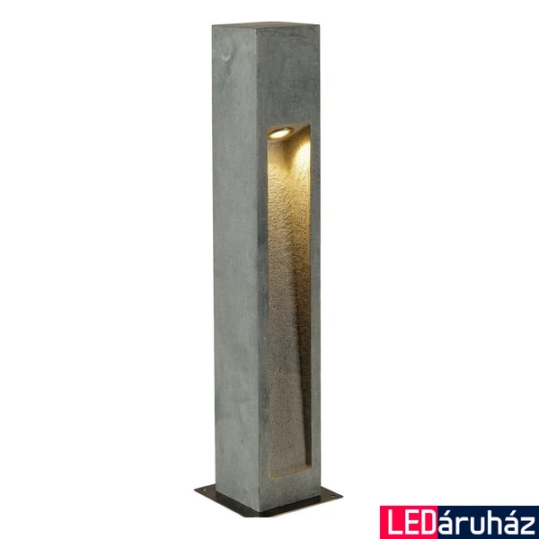 Kültéri Állólámpa, 75cm magas, szürke, 3000K melegfehér, 330 lm, CRI 80, SLV Arrock Stone 231371