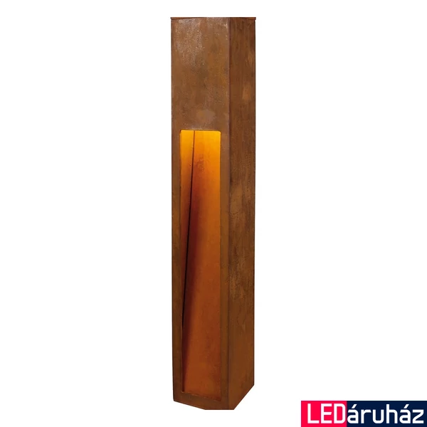 Kültéri Állólámpa, 80cm magas, rozsda, E27, SLV Rusty Slot 229411