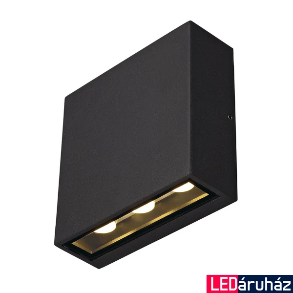 Kültéri Fali lámpa, 3000K melegfehér, 640 lm, CRI 80, 30°, SLV Big Quad 1005126