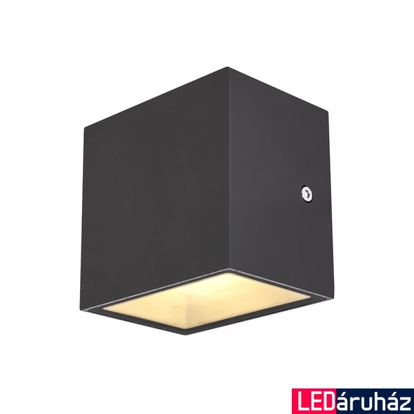 Kültéri Fali lámpa, antracit, 3000K melegfehér, 1120 lm, CRI 80, 105°, SLV Sitra Cube 1002032