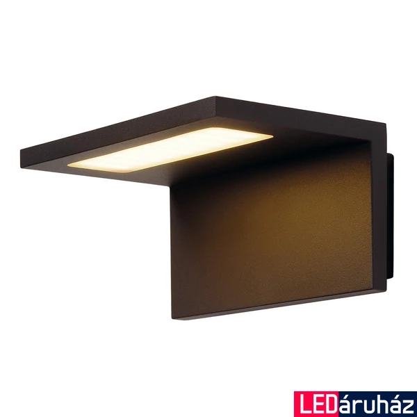 Kültéri Fali lámpa, antracit, 3000K melegfehér, 500 lm, CRI 80, 120°, SLV Angolux 231355