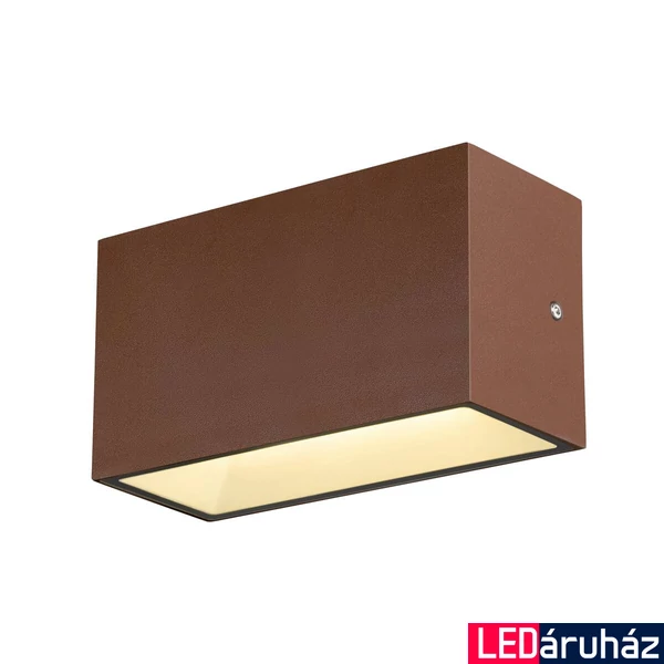 Kültéri Fali lámpa, lefelé és felfelé világít, rozsda, 3000K/4000K CCT kapcsolóval, 1600 lm, CRI 80, 95°, SLV Sitra M Up/down 1005154