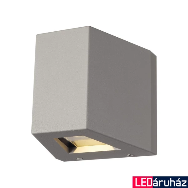 Kültéri Fali lámpa, lefelé és felfelé világít, szürke, 3000K melegfehér, 740 lm, CRI 80, 80°, SLV Out Beam 229664