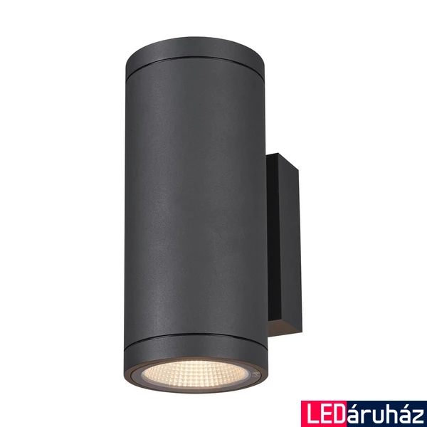 Kültéri Fali lámpa, lefelé és felfelé világítás, antracit, 3000K/4000K CCT kapcsolóval, 1480 lm, CRI 80, 38°, SLV Enola M 1003425