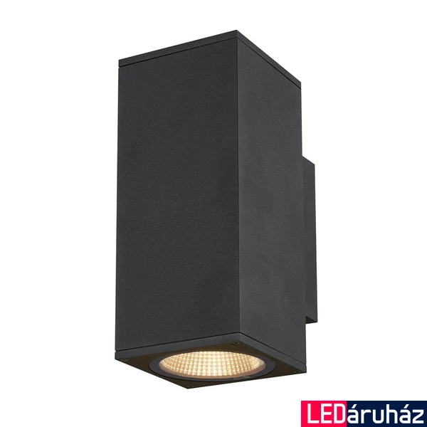 Kültéri Fali lámpa, lefelé és felfelé világítás, antracit, 3000K/4000K CCT kapcsolóval, 1480 lm, CRI 90, 38°, SLV Enola M 1003419