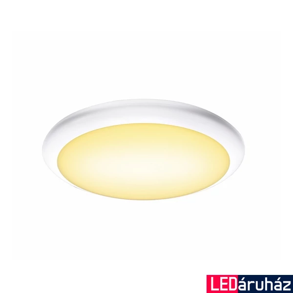 Kültéri Fali/mennyezeti lámpa, 27cm átmérő, fehér, 3000K/4000K CCT kapcsolóval, 960 lm, 120°, SLV Ruba 1005089