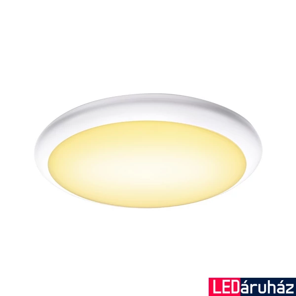 Kültéri Fali/mennyezeti lámpa, 42cm átmérő, fehér, 3000K/4000K CCT kapcsolóval, 2000 lm, 120°, SLV Ruba 1005090