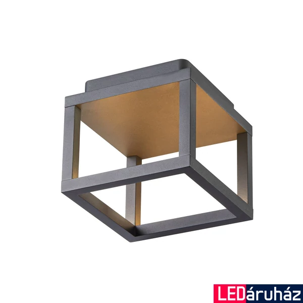 Kültéri Fali/mennyezeti lámpa, antracit, 3000K melegfehér, 230 lm, CRI 80, SLV Quadrulo 1005202