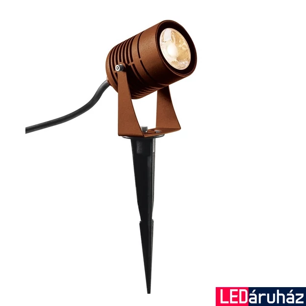 Kültéri Leszúrható lámpa, rozsda, 3000K melegfehér, 400 lm, CRI 80, 40°, SLV LED Spike 1002203