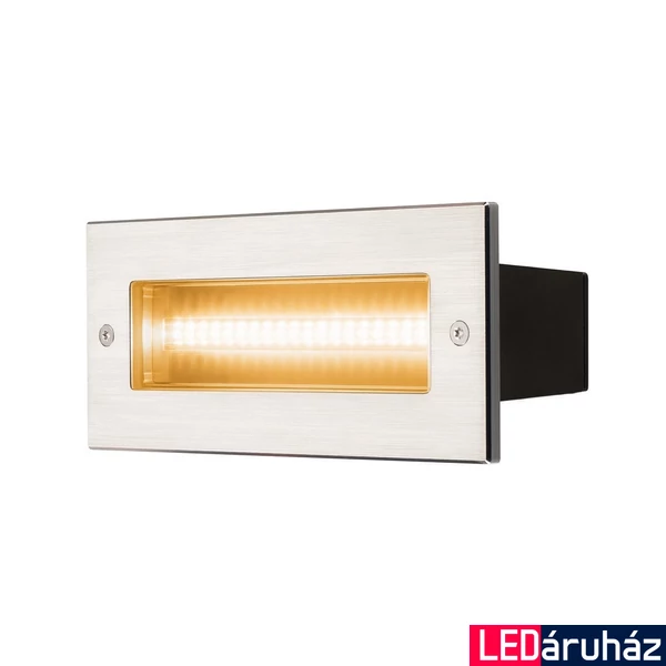 Kültéri Süllyesztett lámpa, rozsdamentes acél (inox), 3000K melegfehér, 950 lm, CRI 80, 40°, SLV Brick 233650