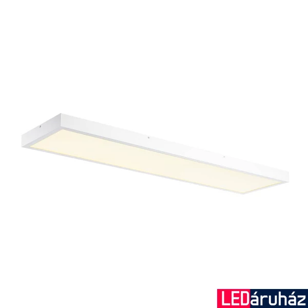 LED panel, 120x30cm, mennyezeti, fehér, 4000K természetes fehér, 3400 lm, CRI 80, 90°, UGR 19, SLV Panel 1001506