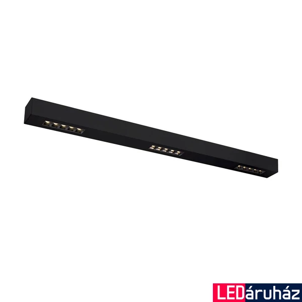 Mennyezeti lámpa, 1m széles, fekete, 4000K természetes fehér, 2300 lm, CRI 90, 30°, UGR 10, SLV Q-Line 1000689