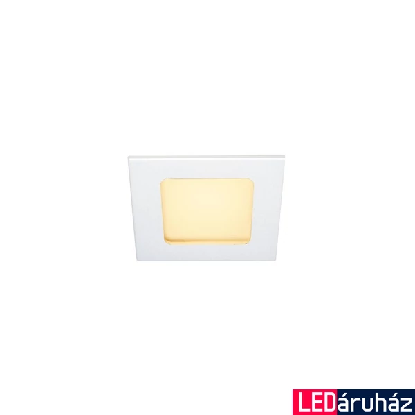 Süllyesztett lámpa, 9x9cm, fehér, 3000K melegfehér, 445 lm, CRI 90, 90°, SLV Frame Basic 112721