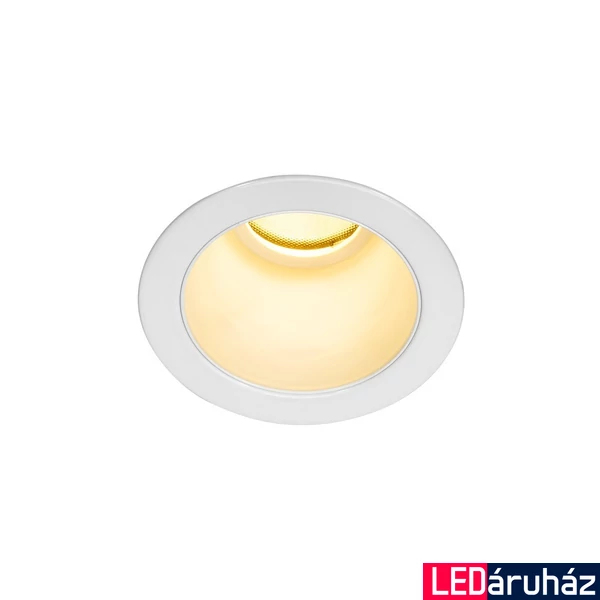 Süllyesztett lámpa, fehér, 3000K melegfehér, 550 lm, CRI 80, 25°, SLV Horn Magna 1002591