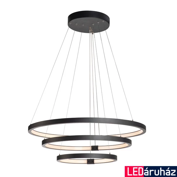 Több ágú függeszték, 80cm átmérő, fekete, 3000K/4000K CCT kapcsolóval, 3900 lm, CRI 80, SLV One Triple 1002913
