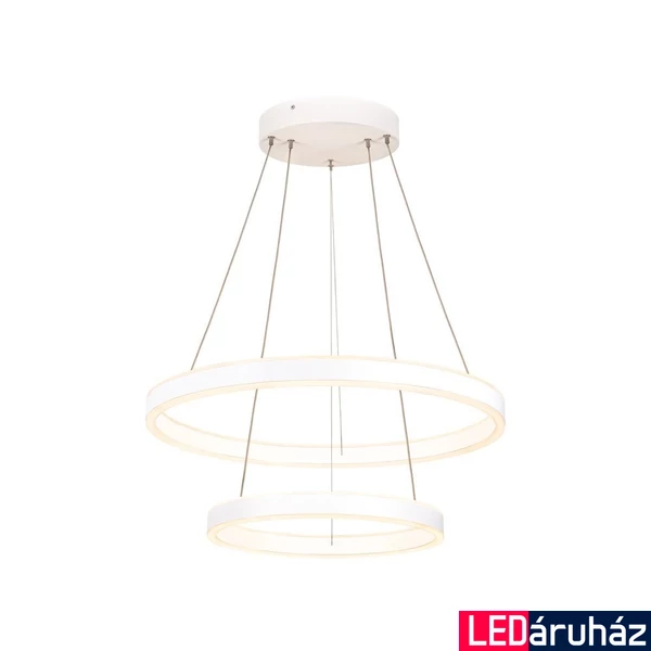 Több ágú függeszték, 80cm átmérő, lefelé és felfelé világít, fehér, 2700K/3000K CCT kapcsolóval, 1230 lm, CRI 90, 130°, SLV One Double 1004766