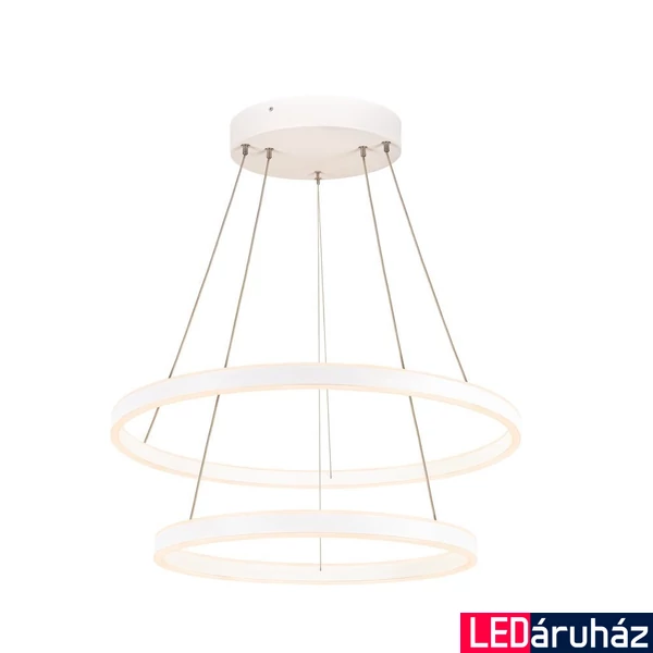 Több ágú függeszték, 80cm átmérő, lefelé és felfelé világít, fehér, 3000K/4000K CCT kapcsolóval, 2100 lm, CRI 90, 130°, SLV One Double 1004768