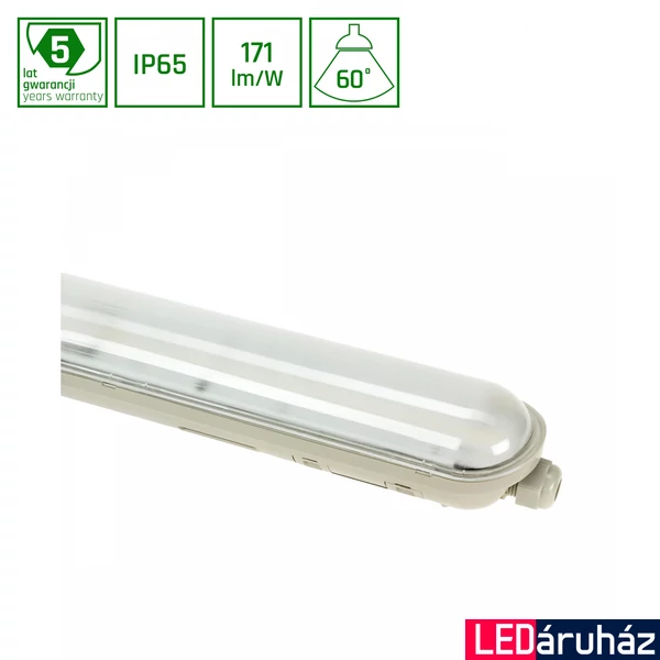 Armatúra, fehér, 4000K melegfehér, beépített LED, 8000 lm, CRI 80, 60°, SPECTRUM LED SLI028026NW_PW_60