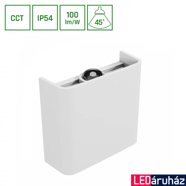 Kültéri Fali lámpa, fehér, 3000K-6500K szabályozható, beépített LED, 150 lm, CRI >90, 45°, SPECTRUM LED SLIP007016